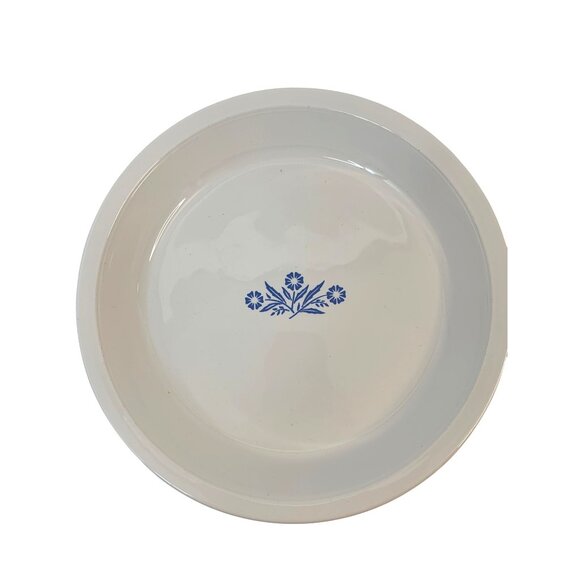 VTG Corning Ware P-309 9-Inch Pie Plate White With Blue Corn Floral Design 8411 - Picture 6 of 6
